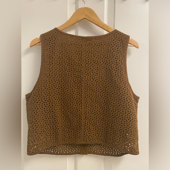 DONATING 2/1 Everlane walnut brown eyelet tank 16 - Picture 3 of 6